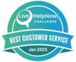 LiveHelpNow Chat Award Logo for JAN 2025.